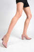 Salmon Leather Pointed Toe Low Heel